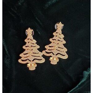 Christmas Tree Earrings - Pearl with Star Tops